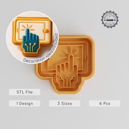 Fire Alarm Cookie Cutter & Stamp Set, Includes 3 Sizes, Perfect for Cookies & Fondant, 6 Pieces PRODUCT_2874 3d model