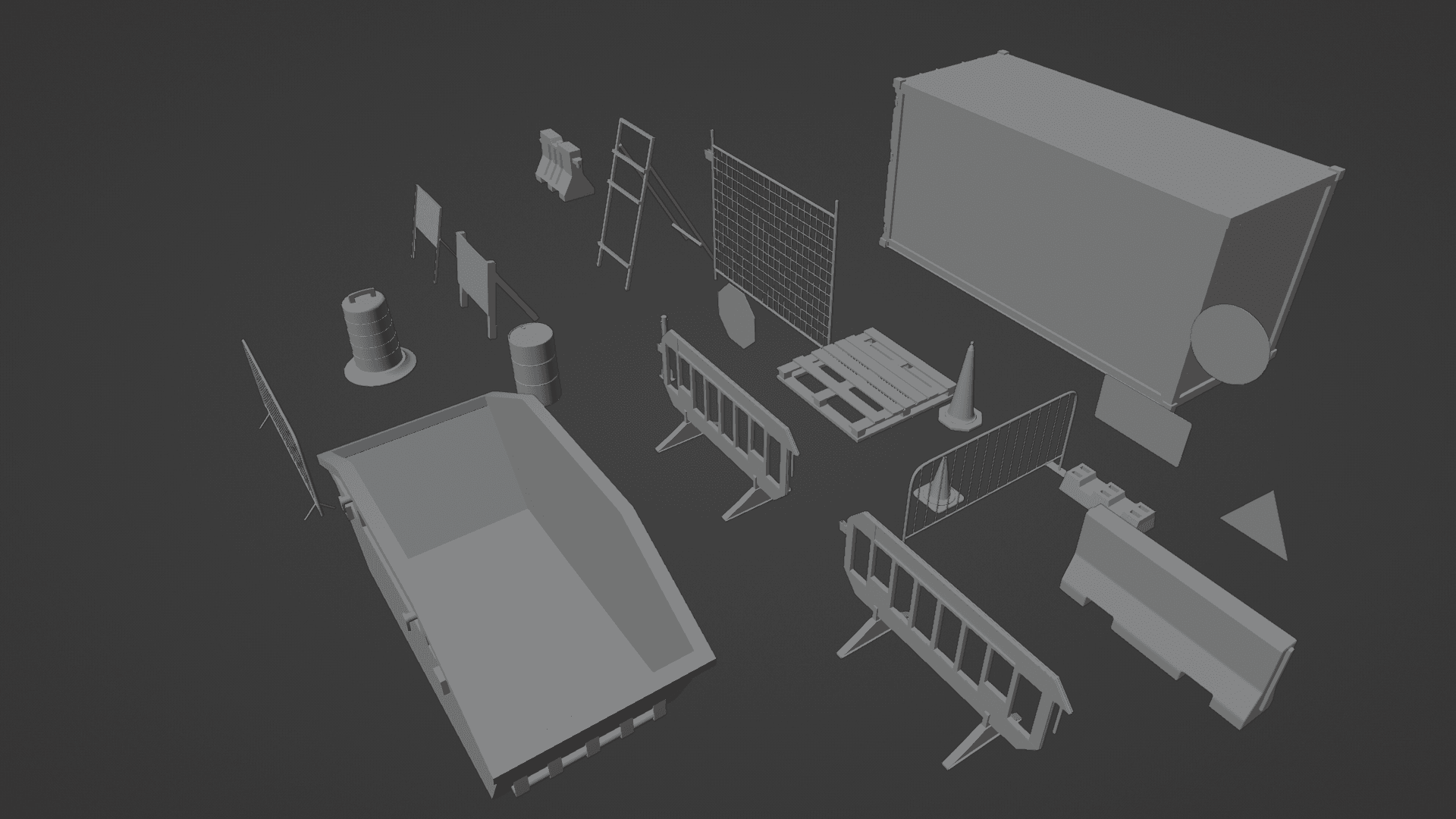 20 PIECE CONSTRUCTION ASSET PACK 3d model