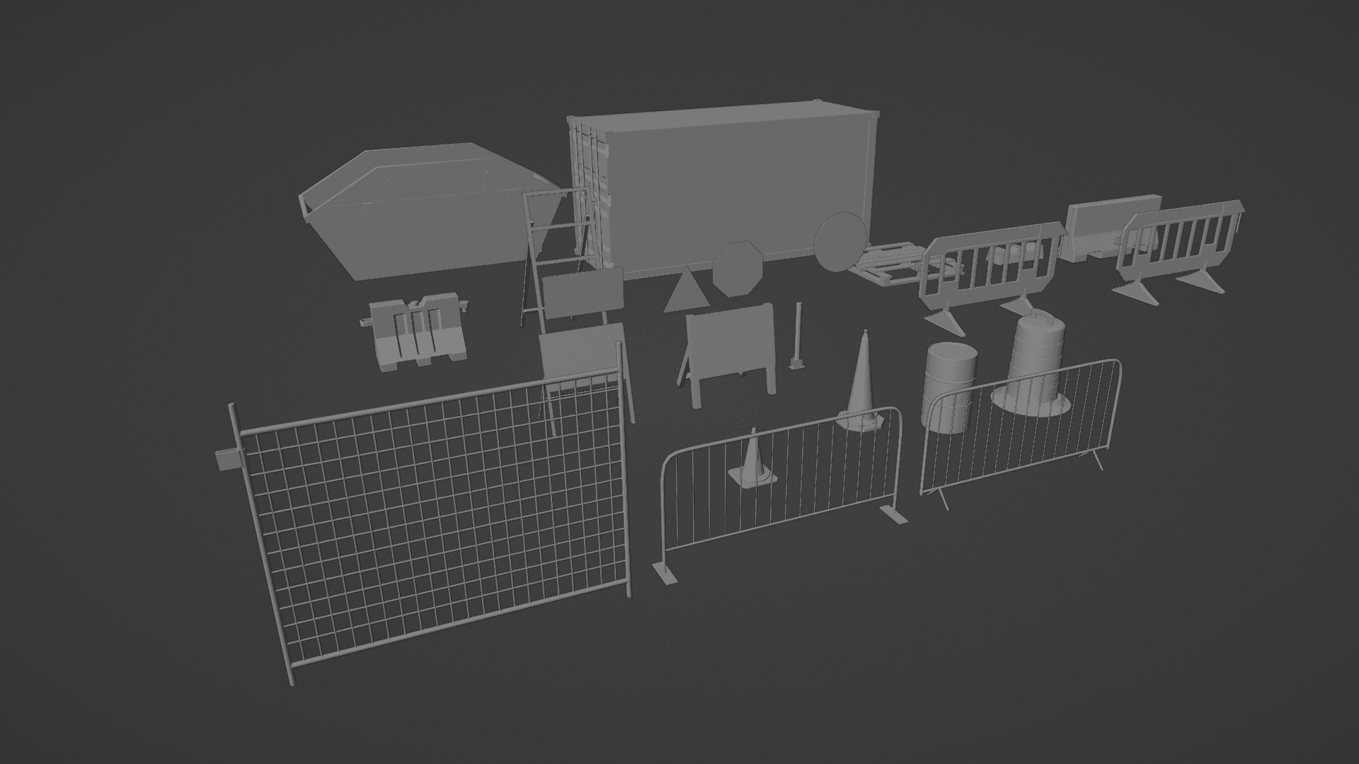 20 PIECE CONSTRUCTION ASSET PACK 3d model
