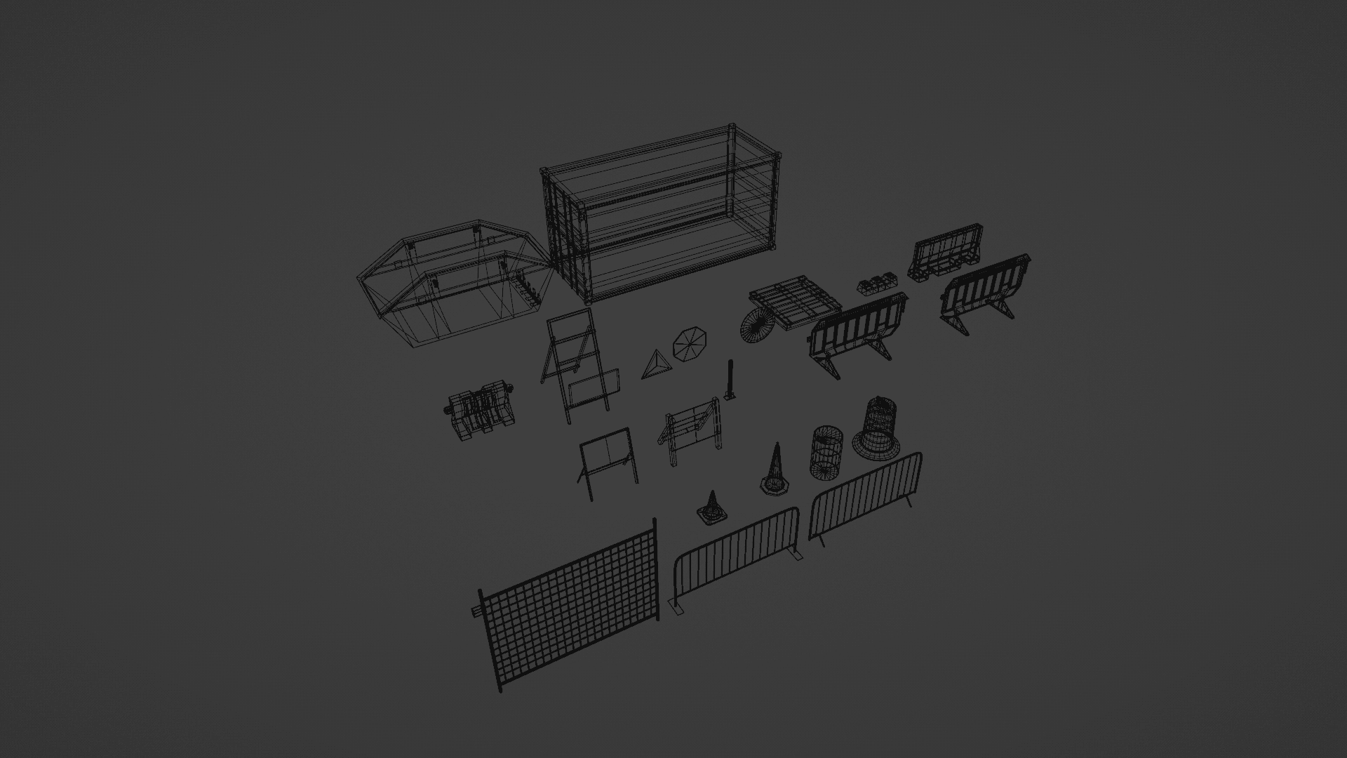 20 PIECE CONSTRUCTION ASSET PACK 3d model