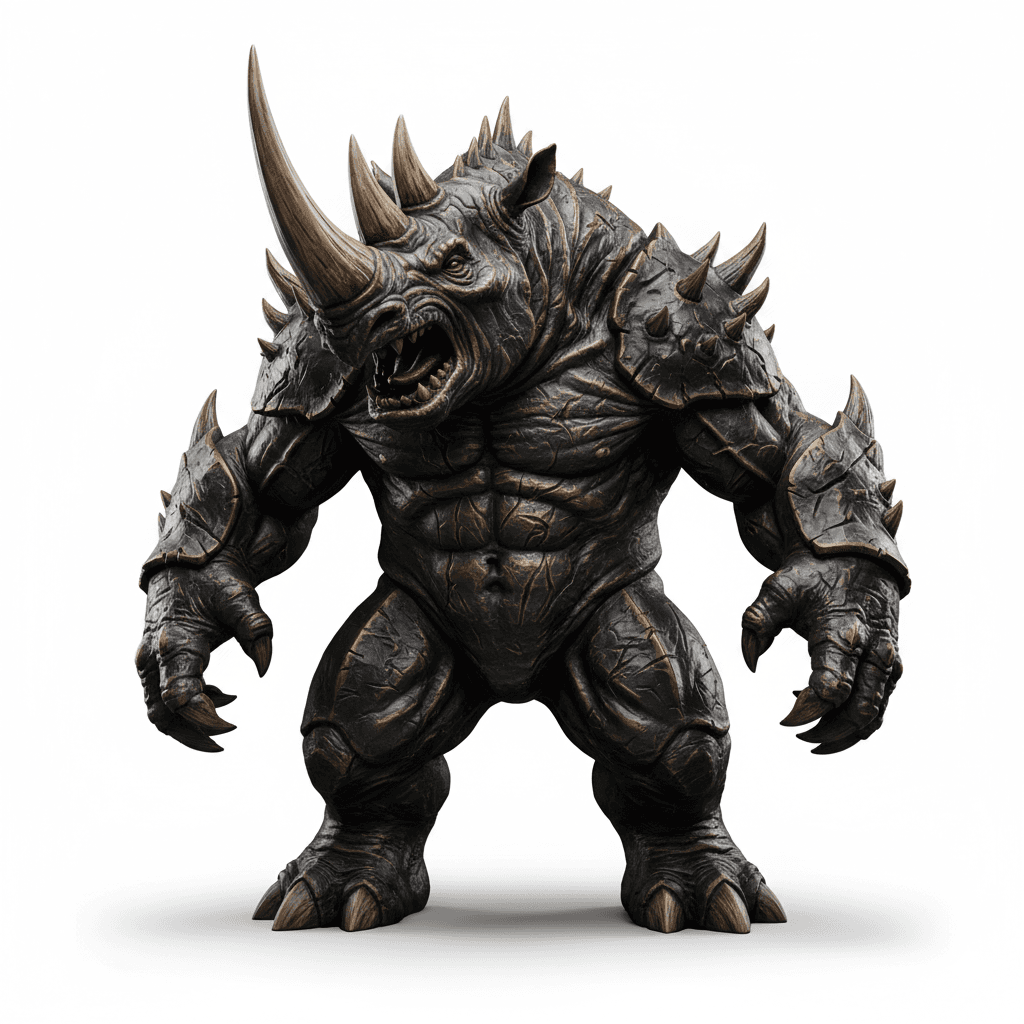 Fantasy Creature : Rhino Brute Savage Fantasy Monster 3d model