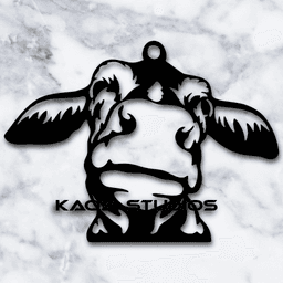 cow pendant dairy cow keychain ranchhouse jewelry cowboy & cowgirl 3d model