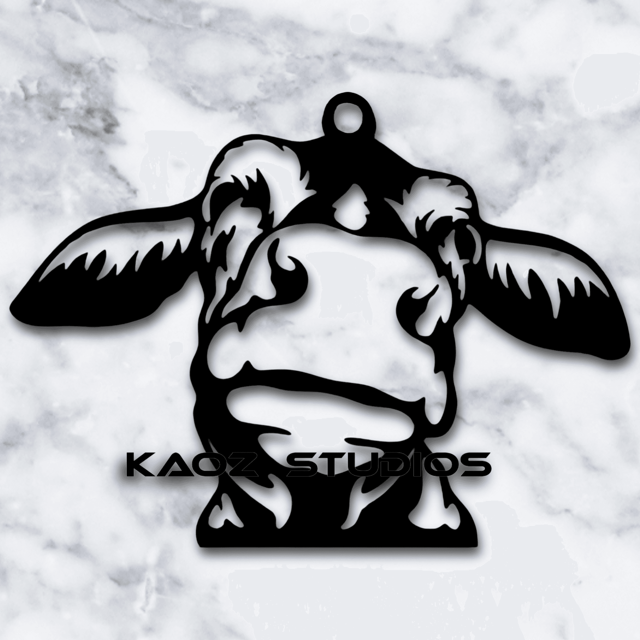 cow pendant dairy cow keychain ranchhouse jewelry cowboy & cowgirl 3d model