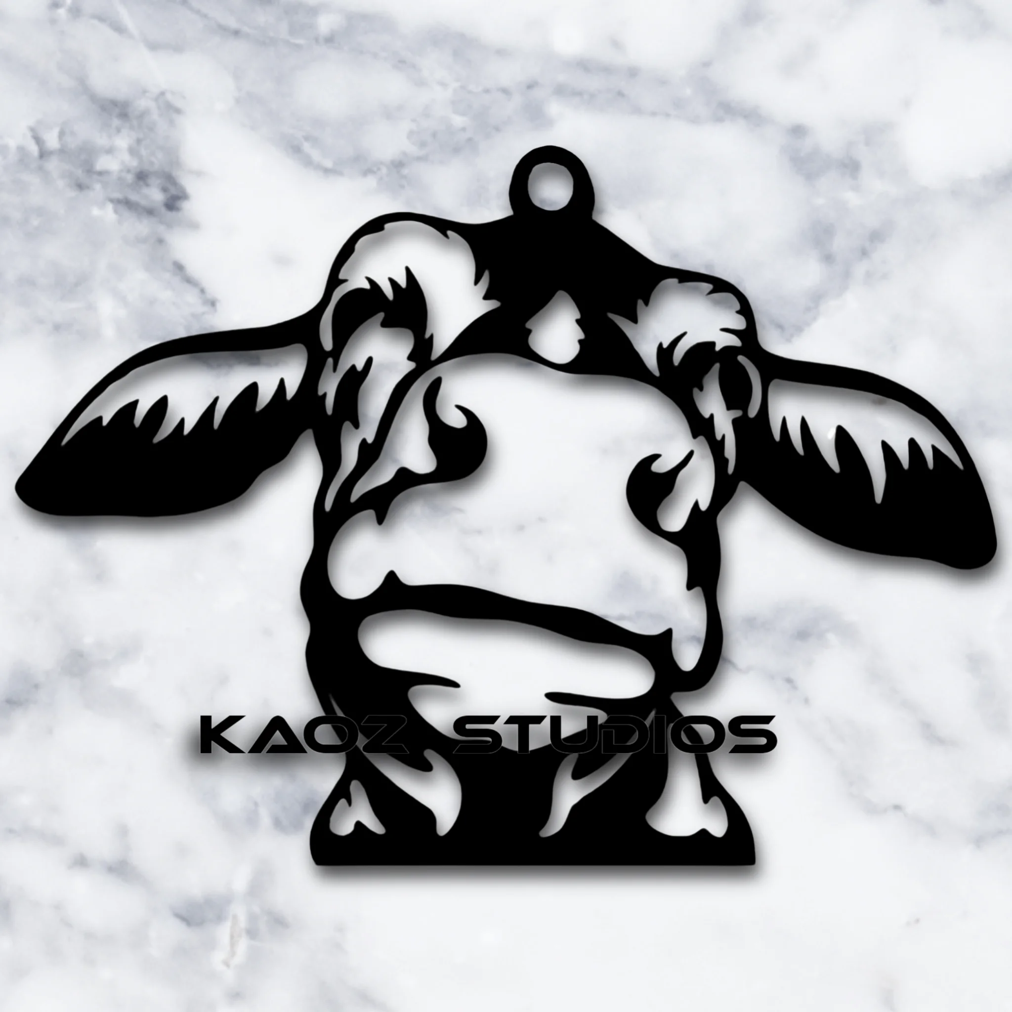 cow pendant dairy cow keychain ranchhouse jewelry cowboy & cowgirl 3d model
