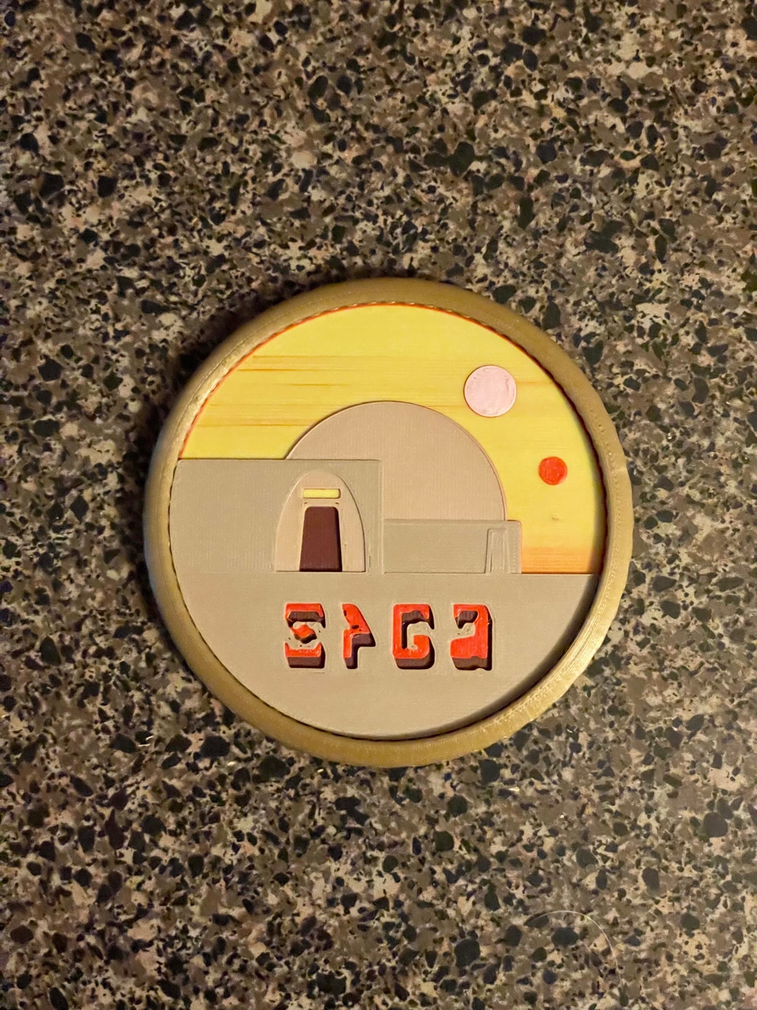 Cantina Coaster Tatooine Sunset 3d model