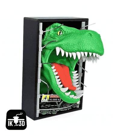 T-Rex Book Nook / No Supports 3d model