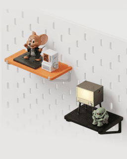 IKEA SKADIS Minimal Toy Display Shelf – Snap‑On Pegboard Shelf for Mini Figures 3d model