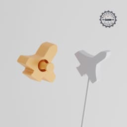 Space Shuttle Cake Pop Mold, Rocket Ship & Astronaut Transport Design, Space-Themed 2-Piece Set PRODUCT_1209 3d model