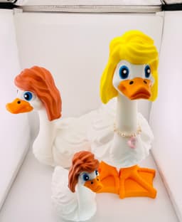 Princess Wig and Crown Goose Gear for Porch Goose 3d model