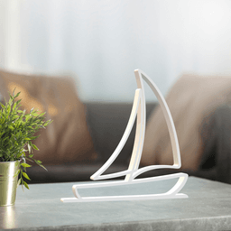 Sailboat Line Art, Modern, Minimalist 3d model