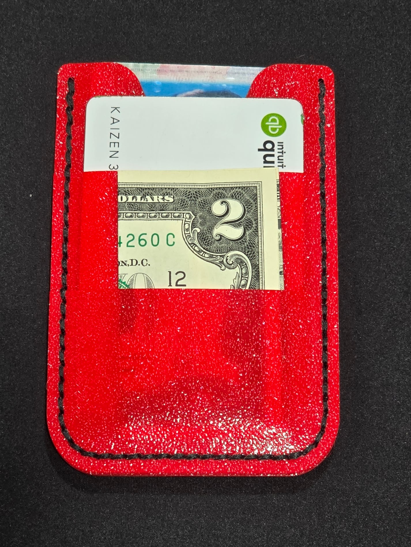 Hand sewn vertical wallet 3d model