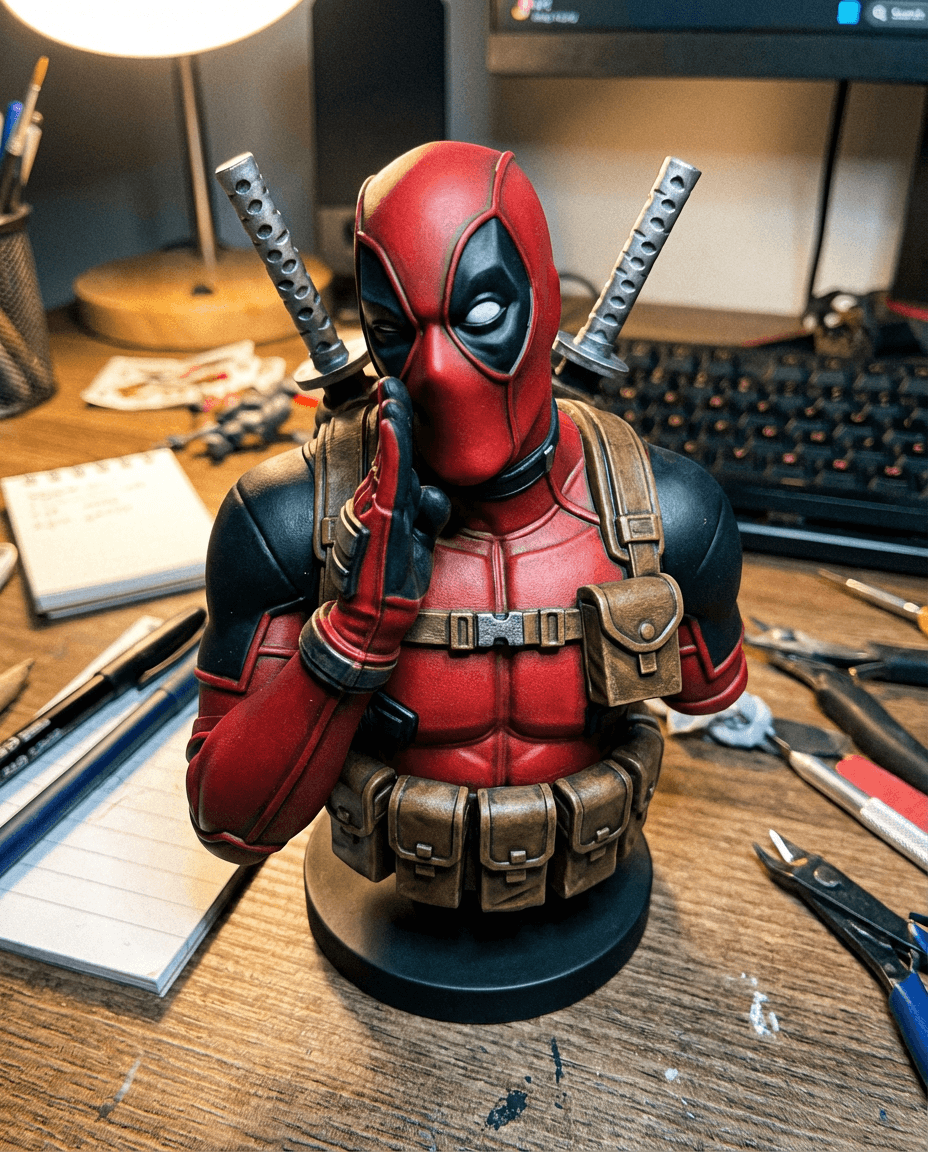 Deadpool "Shhh" Bust | High Detail Marvel Figure 3d model