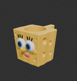 SpongeBob Cup Holder 3d model