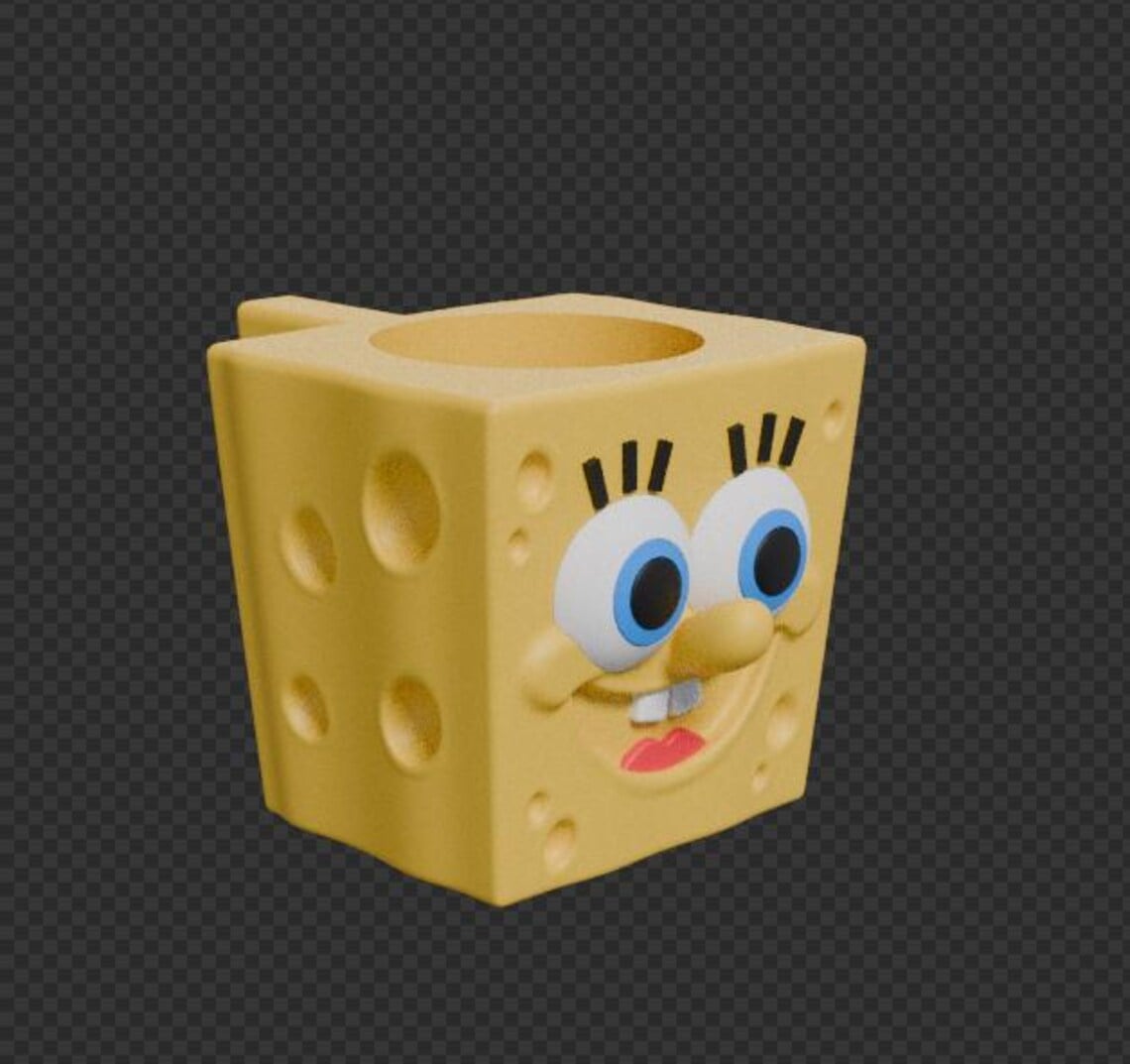 SpongeBob Cup Holder 3d model