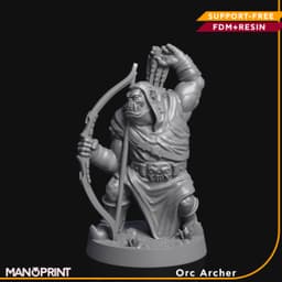 Orc Archer Fantasy miniature 3d model