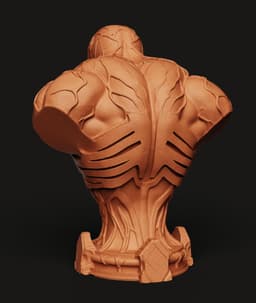 Venom Symbiote Bust | High-Detail Horror Sculpture 3d model