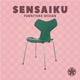 Miniature Replica 1:12 05. Arne Jacobsen Grand Prix Chair for Miniature Dollhouse - Vitra - 3D Prin 3d model