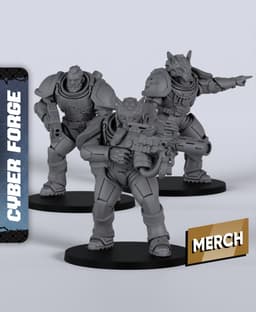 Wolf Vikings - With Free Cyberpunk Warhammer - 40k Sci-Fi Gift Ideas for RPG and Wargamers 3d model