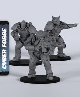 Wolf Vikings - With Free Cyberpunk Warhammer - 40k Sci-Fi Gift Ideas for RPG and Wargamers 3d model
