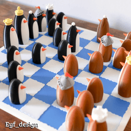 Penguin Chess Set 3d model