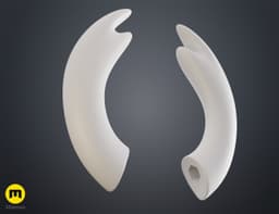 Hornet and Ghost Cosplay Horns - Hollow Knight 3d model