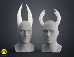 Hornet and Ghost Cosplay Horns - Hollow Knight 3d model