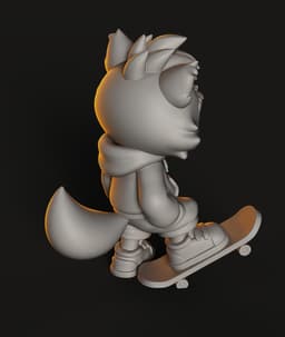 Grind Wolf STL | Character Figure | Street Art Vibes 3d model