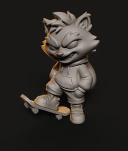 Grind Wolf STL | Character Figure | Street Art Vibes 3d model