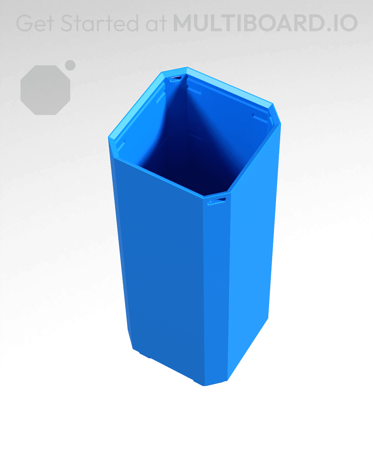 Shell Extension Drawing 1x1x2.5 - Simple Walls - Standard Click-In Multibin Shell Extension ...