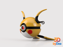 Raichu (Mega X) Poke Ball 3d model