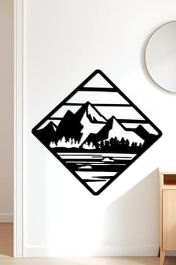 Mountain Wall Art, Wall Decor, Home Decor 3d model