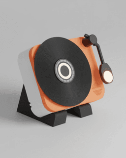 Record player charging station (iPhone MagSafe & Apple Watch) 3d model
