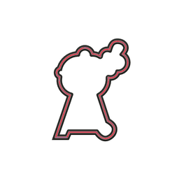Smoking Grill Cookie Cutter STL File - 4 inches 3d model