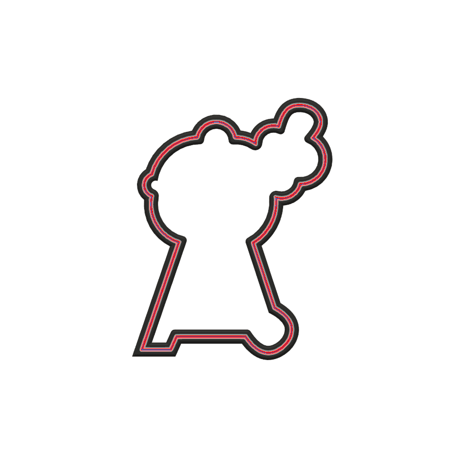 Smoking Grill Cookie Cutter STL File - 4 inches 3d model