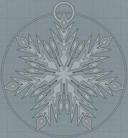 Snowflake Ornament 3d model