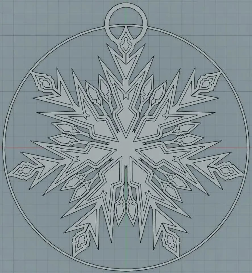 Snowflake Ornament 3d model