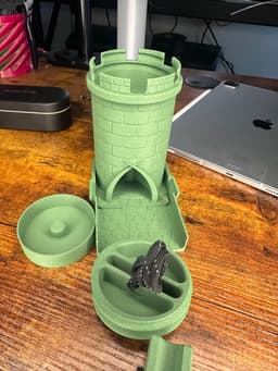 $10 Mini Dice Tower - DND, Dungeon, Dragons, Tabletop Games 3d model