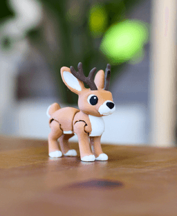 Jumping jackalope - Articulated Fidget Jackalope 3d model