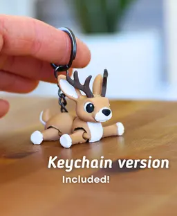 Jumping jackalope - Articulated Fidget Jackalope 3d model