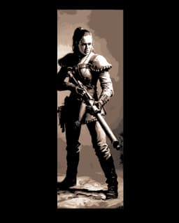 Vintage photographs of Orc Lady Warriors readying for battle - Set of bookmarks 3d model