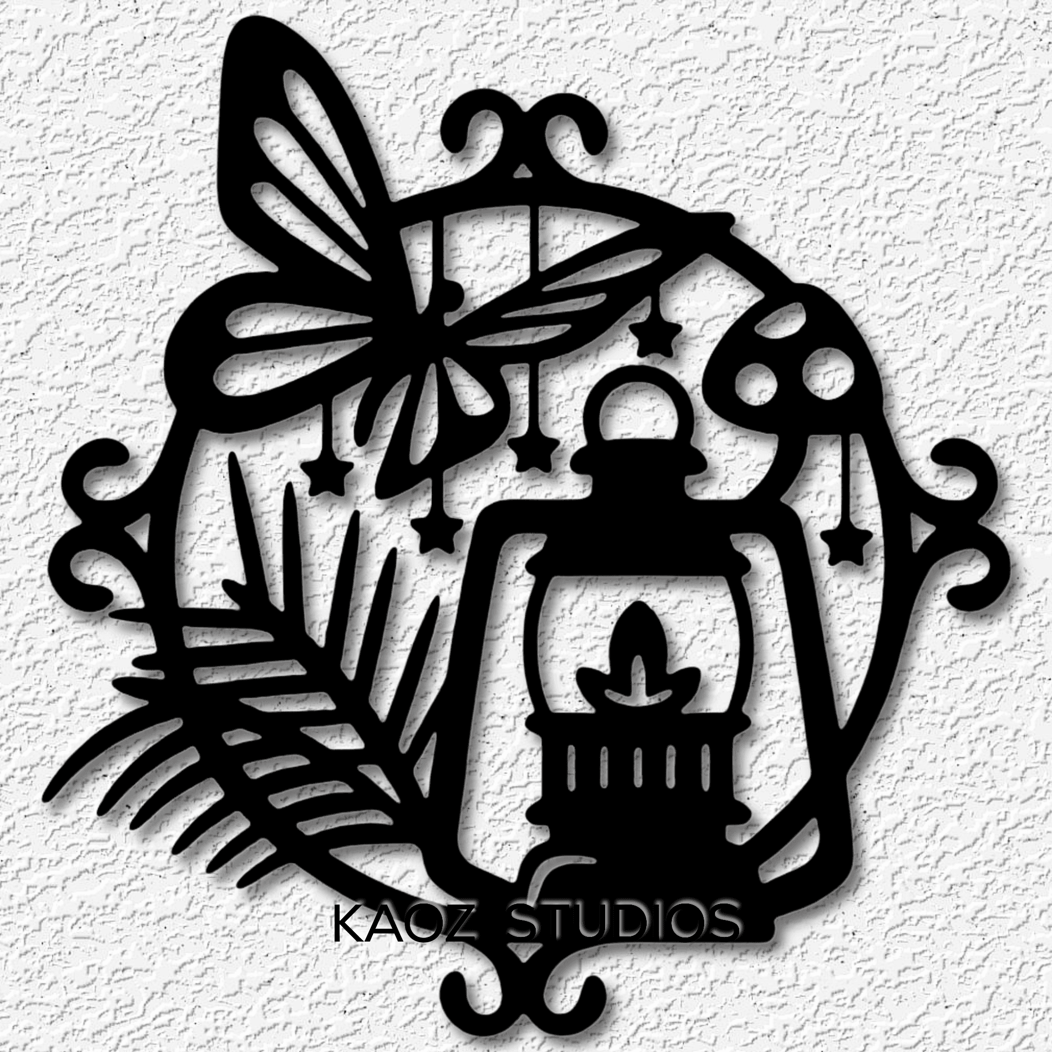 butterfly wall art garden wall decor floral decoration 3d model