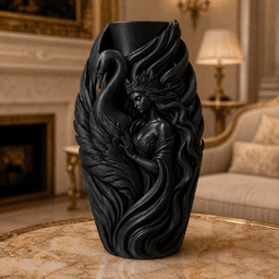 Black Swan Queen Fantasy Vase 3d model