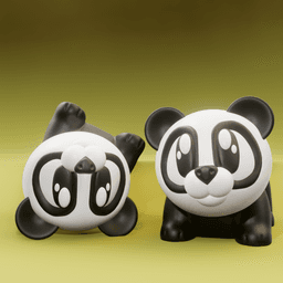 Bambu the Panda – Flexi Fidget Panda – 3DPAW 3d model