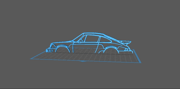 Porsche - 911 Classic Wall Art 3d model