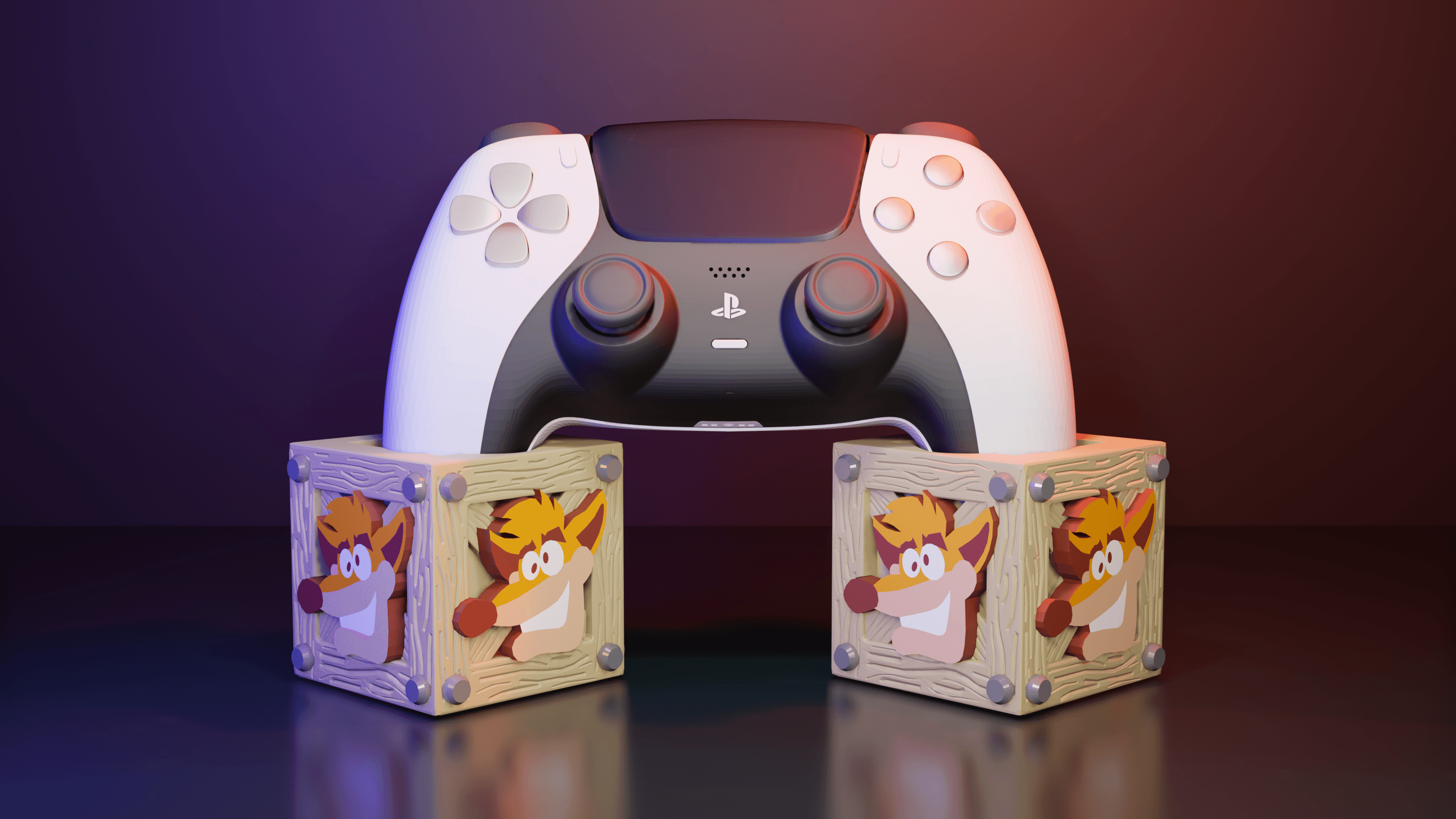 Crash PS5 Controller Holder 3d model