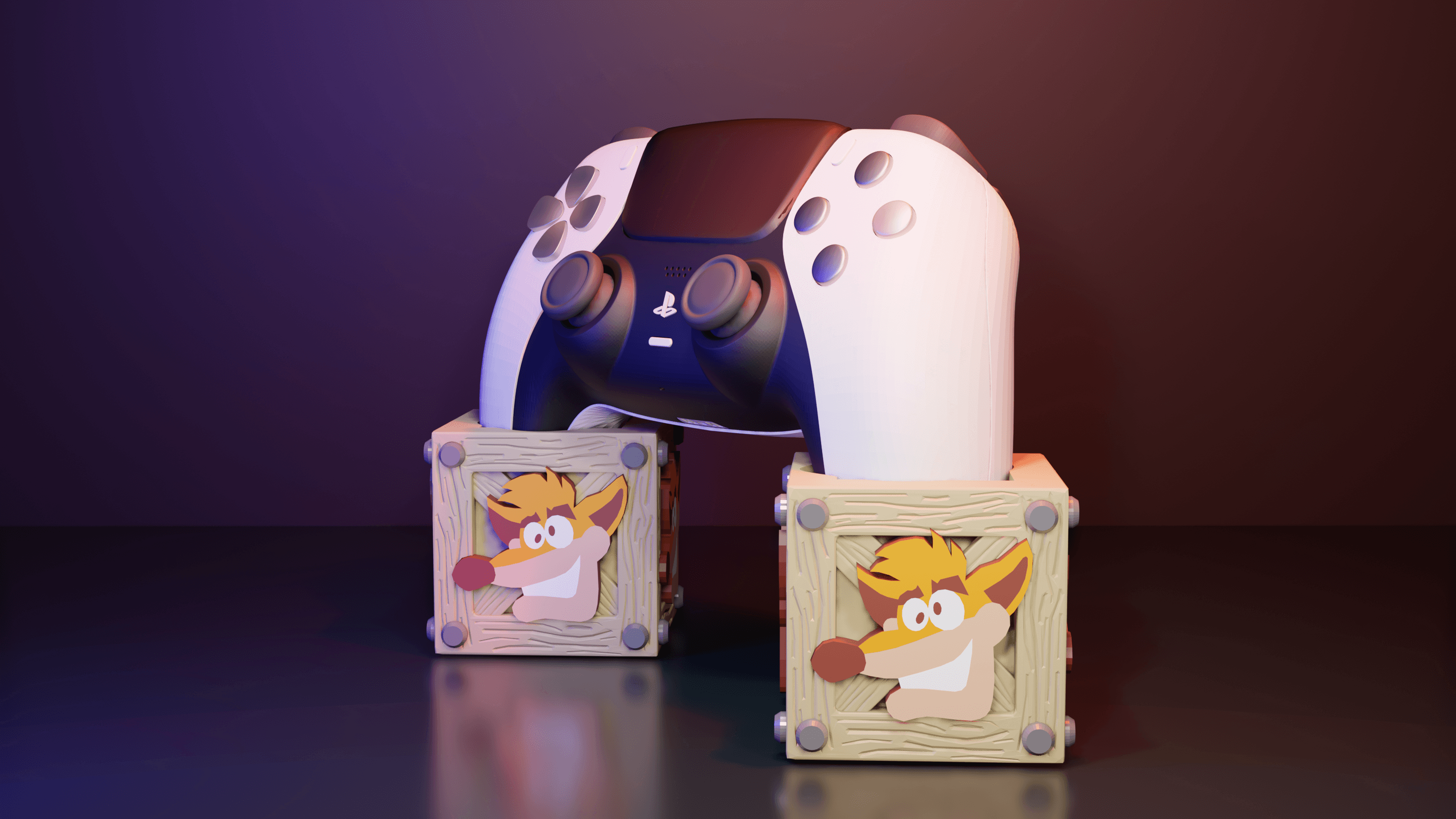 Crash PS5 Controller Holder 3d model