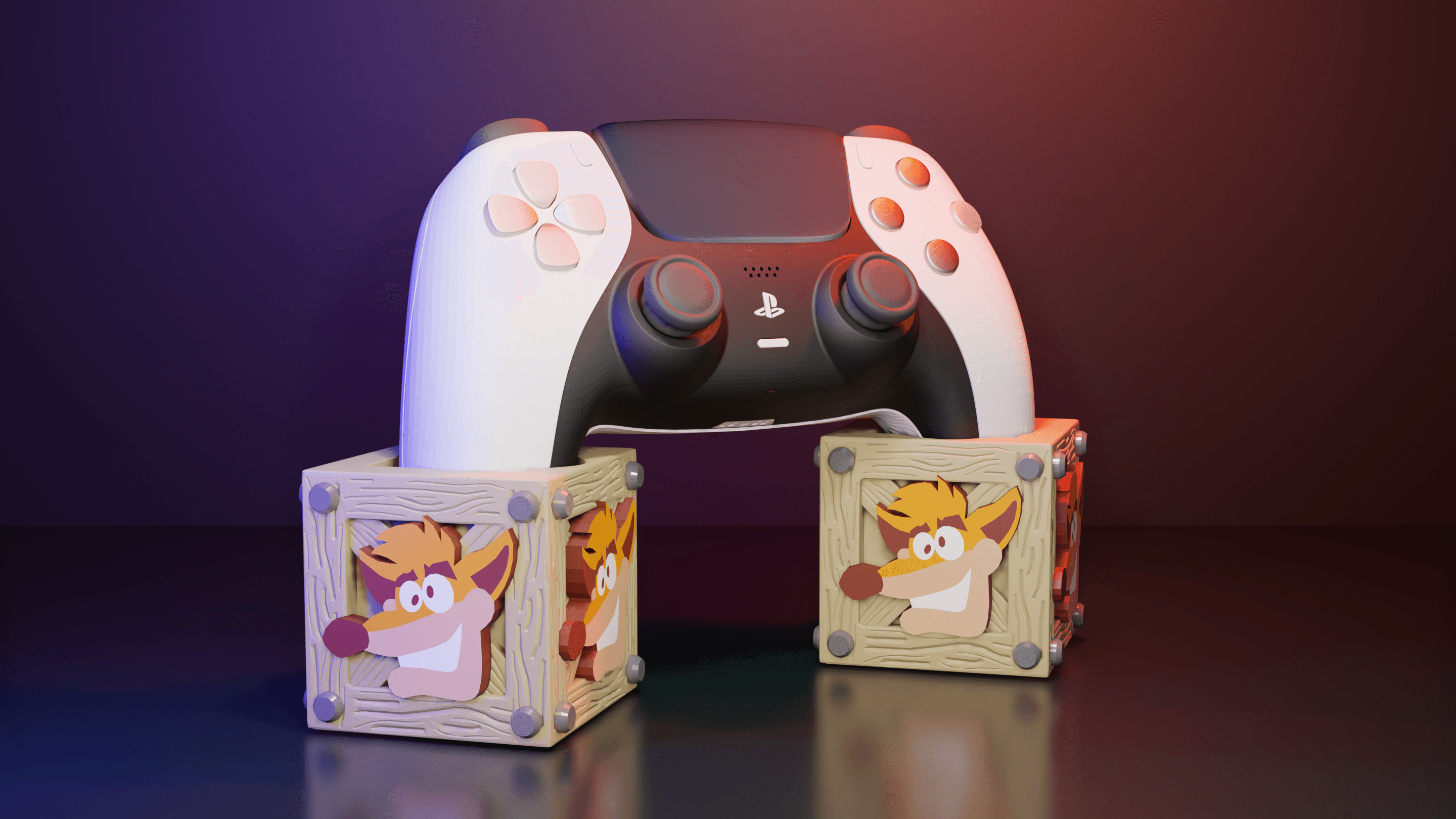 Crash PS5 Controller Holder 3d model