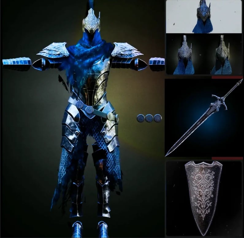 ULTIMATE ARTORIAS FULL PLATE ARMOR COSPLAY LIFESIZE FAN ART 3d model