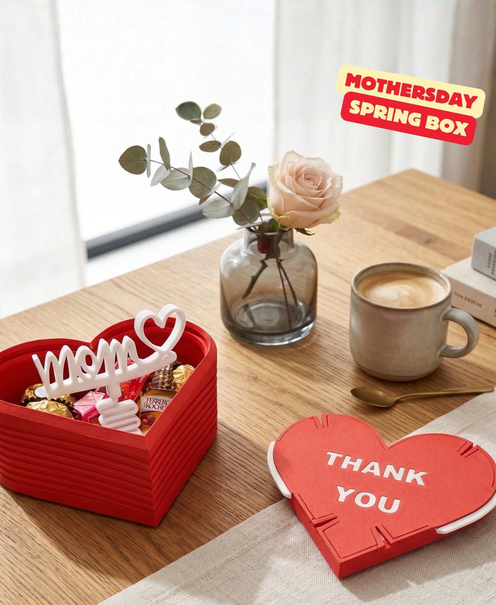 MOTHERSDAY SPRING BOX / MODERN HOME DECOR / CUTE GIFT / HEART ORGANIZER 3d model