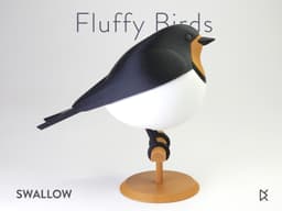 Swallow - Fluffy Birds 3d model